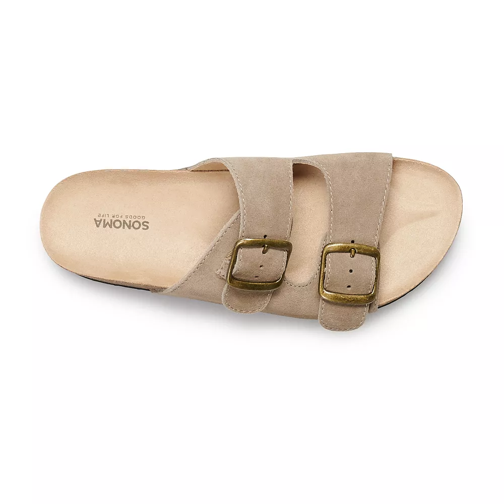 Sonoma Goods For Life® Artwork 02 Women's Suede Slide Sandals 5 Sonoma Goods For Life® Artwork 02 Women's Suede Slide Sandals - Image 3
