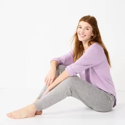 Women's Sonoma Goods For Life® Soft Knit Banded Bottom Pajama Pants -Sonoma Goods For Life Women 5724864 ALT2