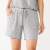 Women's Sonoma Goods For Life® Essential Bermuda Pajama Shorts -Sonoma Goods For Life Women 5727035 Dark Silver Heather