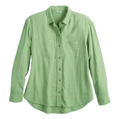 Women's Sonoma Goods For Life® Relaxed Button Down Shirt -Sonoma Goods For Life Women 5763233 ALT5