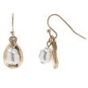 Sonoma Goods For Life® Pearl & Hammered Teardrop Earrings -Sonoma Goods For Life Women 5783326