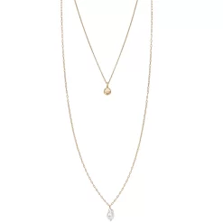 Sonoma Goods For Life® 2 Row Hammered Disc & Pearl Pendant Necklace