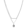 Sonoma Goods For Life® 2 Row Bar And Radial Textured Coin Pendant Necklace -Sonoma Goods For Life Women 5785309