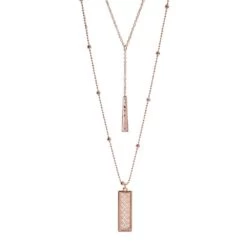 Sonoma Goods For Life® Casted Filigree Nickel Free Rectangle Hi Lo Necklace
