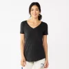 Women's Sonoma Goods For Life® Essential V-Neck Tee -Sonoma Goods For Life Women 5824995 Black