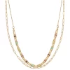 Sonoma Goods For Life® Gold Tone Two Row Multi Color Beads Necklace
