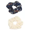 Sonoma Goods For Life® Cream Textured And Navy Floral Scrunchie Set