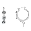 Sonoma Goods For Life® Silver Tone Blue And Hammered Charm Hoop Earrings -Sonoma Goods For Life Women 5912961