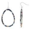 Sonoma Goods For Life® Silver Tone Blue Acetate Teardrop Earrings