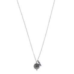 Sonoma Goods For Life® Silver Tone Blue And Hammered Coin Pendant Adjustable Necklace