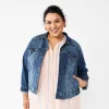 Plus Size Sonoma Goods For Life® Premium Denim Jacket -Sonoma Goods For Life Women 5920754 Dark Wash