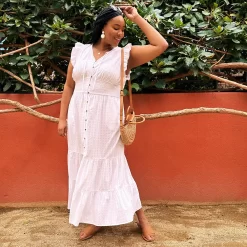 Women's Sonoma Goods For Life® Ruffle Sleeve Smocked Maxi Dress -Sonoma Goods For Life Women 5921689 ALT2