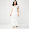 Women's Sonoma Goods For Life® Ruffle Sleeve Smocked Maxi Dress 1 Women's Sonoma Goods For Life® Ruffle Sleeve Smocked Maxi Dress -Sonoma Goods For Life Women 5921689 White