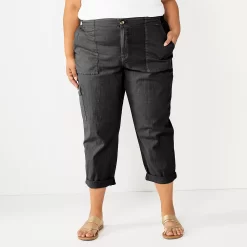Plus Size Sonoma Goods For Life® Cargo Utility Capri Pants