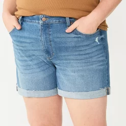 Plus Size Sonoma Goods For Life® Roll Cuff Denim Shorts