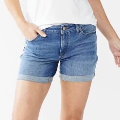 Women's Sonoma Goods For LifeĀ® High Rise 5" Denim Shorts