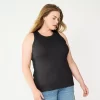 Plus Size Sonoma Goods For Life® High Neck Layering Tank -Sonoma Goods For Life Women 5955408 Black