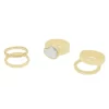 Sonoma Goods For Life® Gold Tone Neutral Stone 5-piece Ring Set