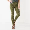 Women's Sonoma Goods For Life® Midrise Leggings 2 Women's Sonoma Goods For Life® Midrise Leggings -Sonoma Goods For Life Women 6120748 Olive Water Wash