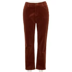 Plus Size Sonoma Goods For Life® Premium Mid-Rise Curvy Straight-Leg Corduroy Pants